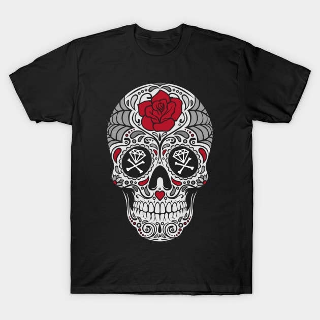 ROSE SKULL T-Shirt by DIAMONDSANDCROSSBONES